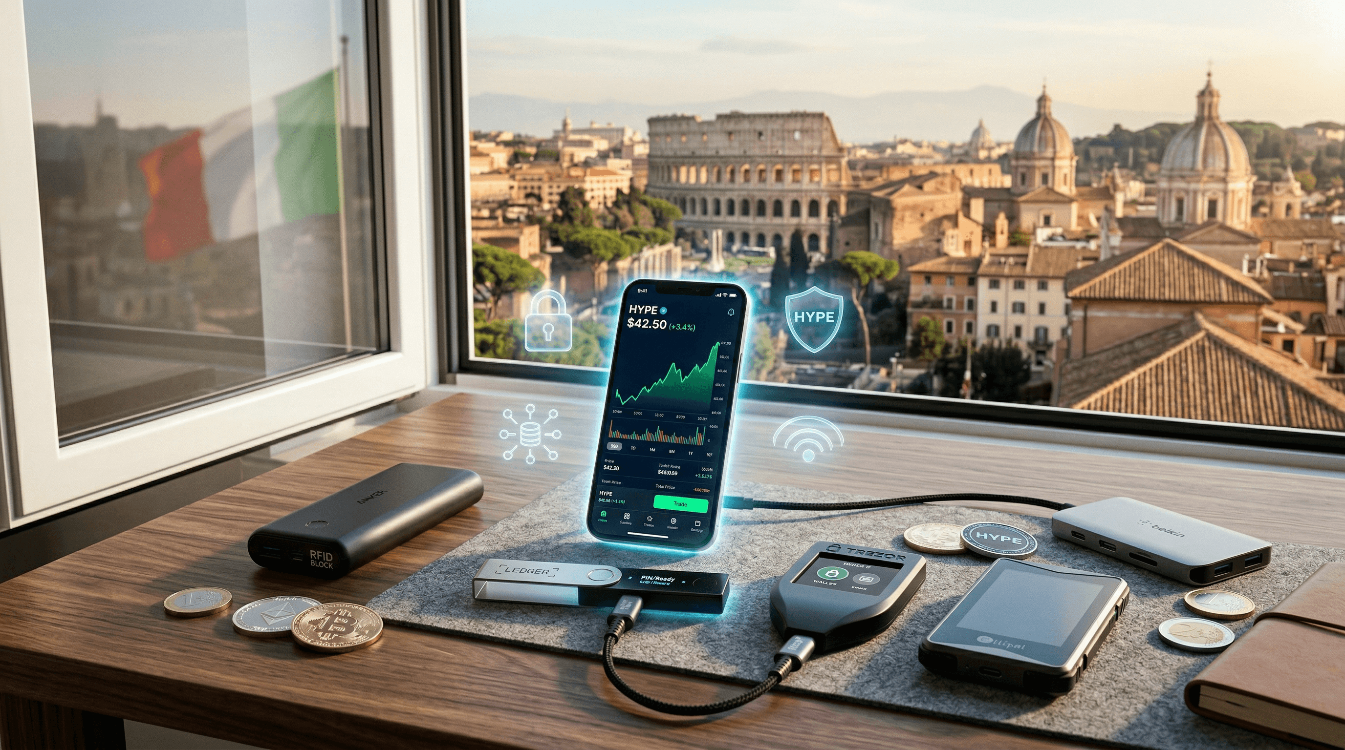 HYPE token balza 3,4% a 42,50 USD: italiani spingono wallet