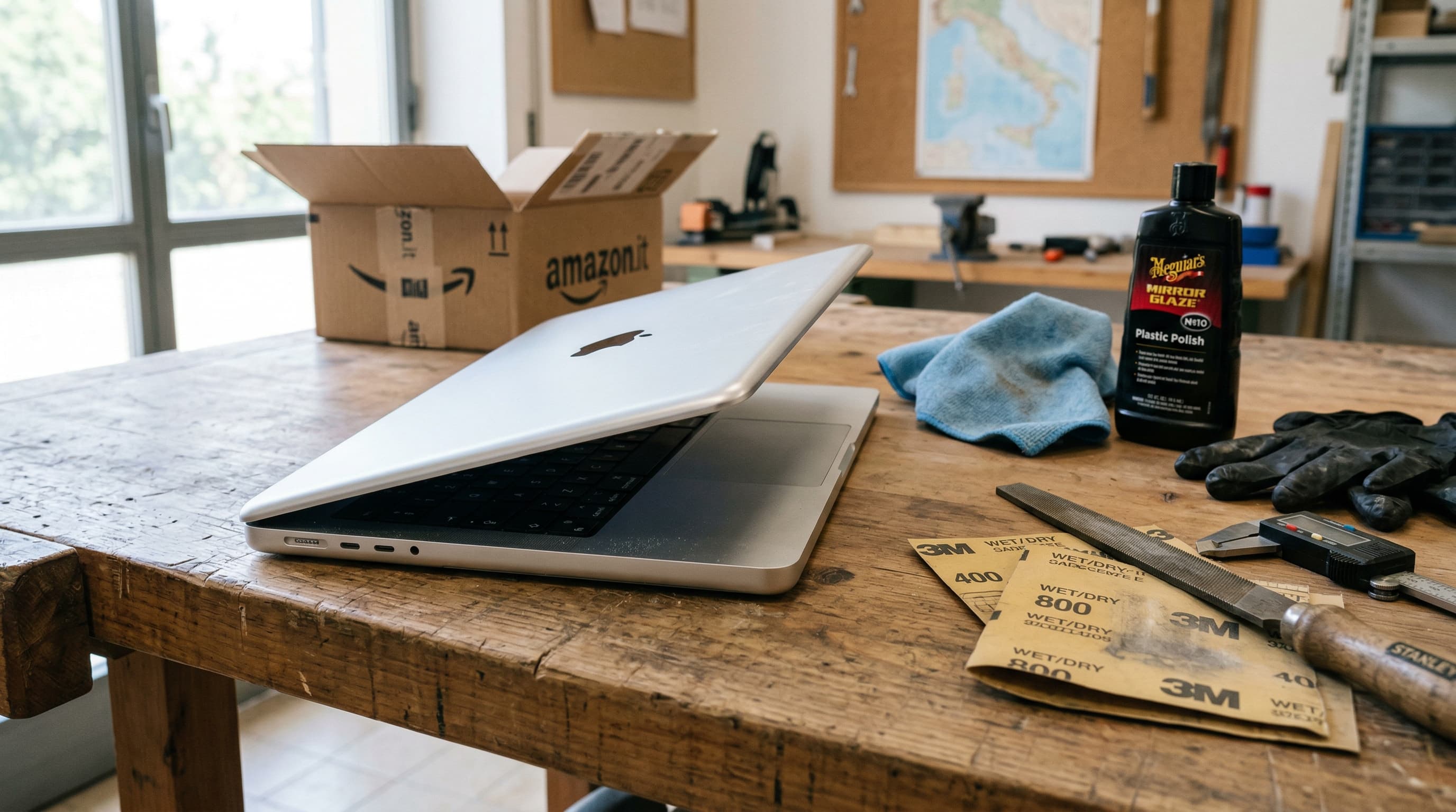 Smussare angoli MacBook Pro: +20% portabilità a 20 EUR