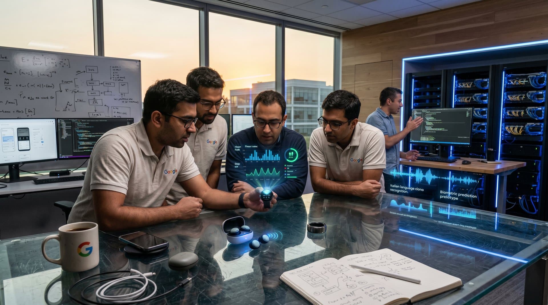 Laboratorio Google DeepMind con Pixel Watch 3, Buds Pro e ologrammi AI Gemini su wearables high-tech