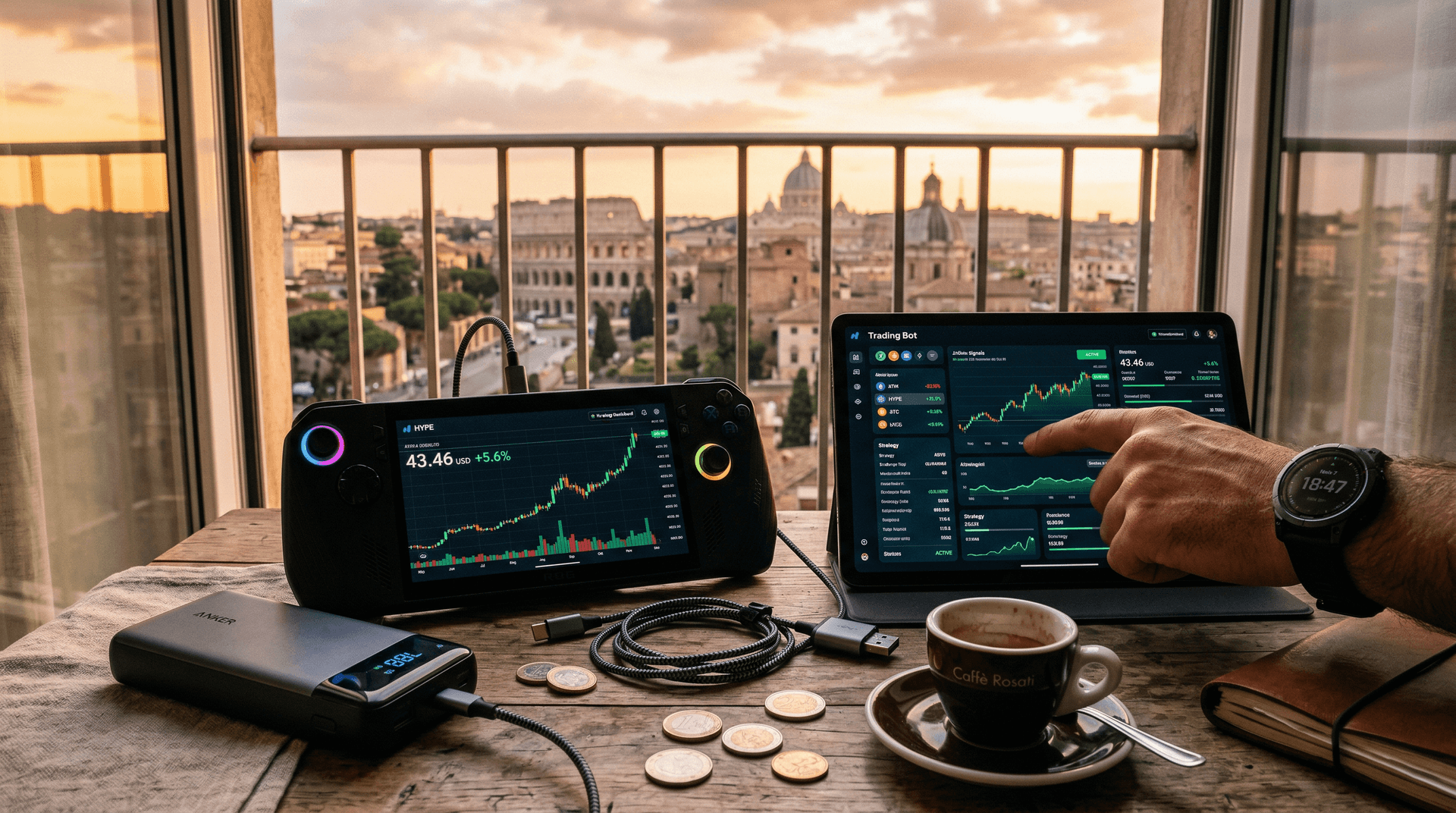 Hyperliquid HYPE +5,6% a 43,46 USD: boom rig portatili Italia