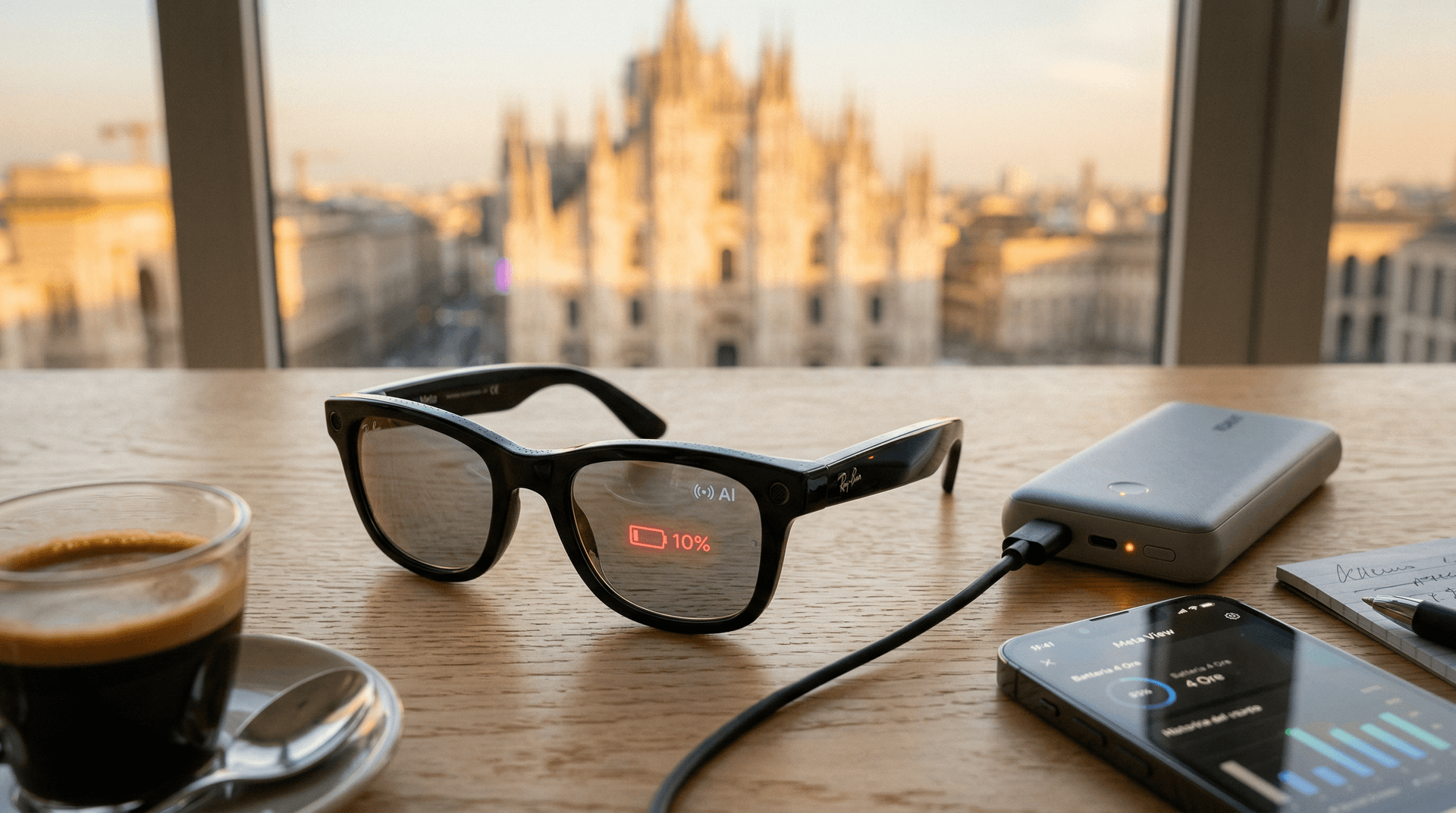 Occhiali AI Ray-Ban Meta: Batteria 4 Ore a 329€, Test Scarica 50% in 2 Ore