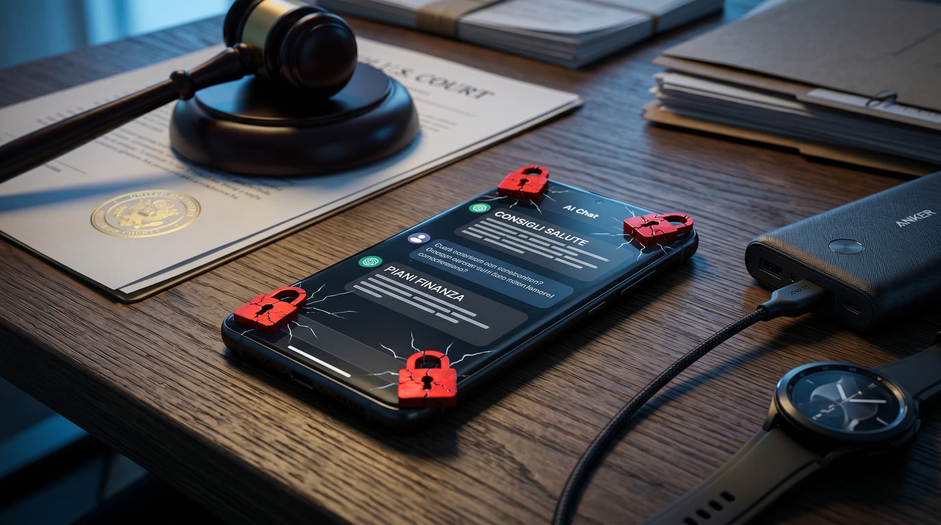 Rischi privacy chat AI: sentenza USA e Fear & Greed a 23