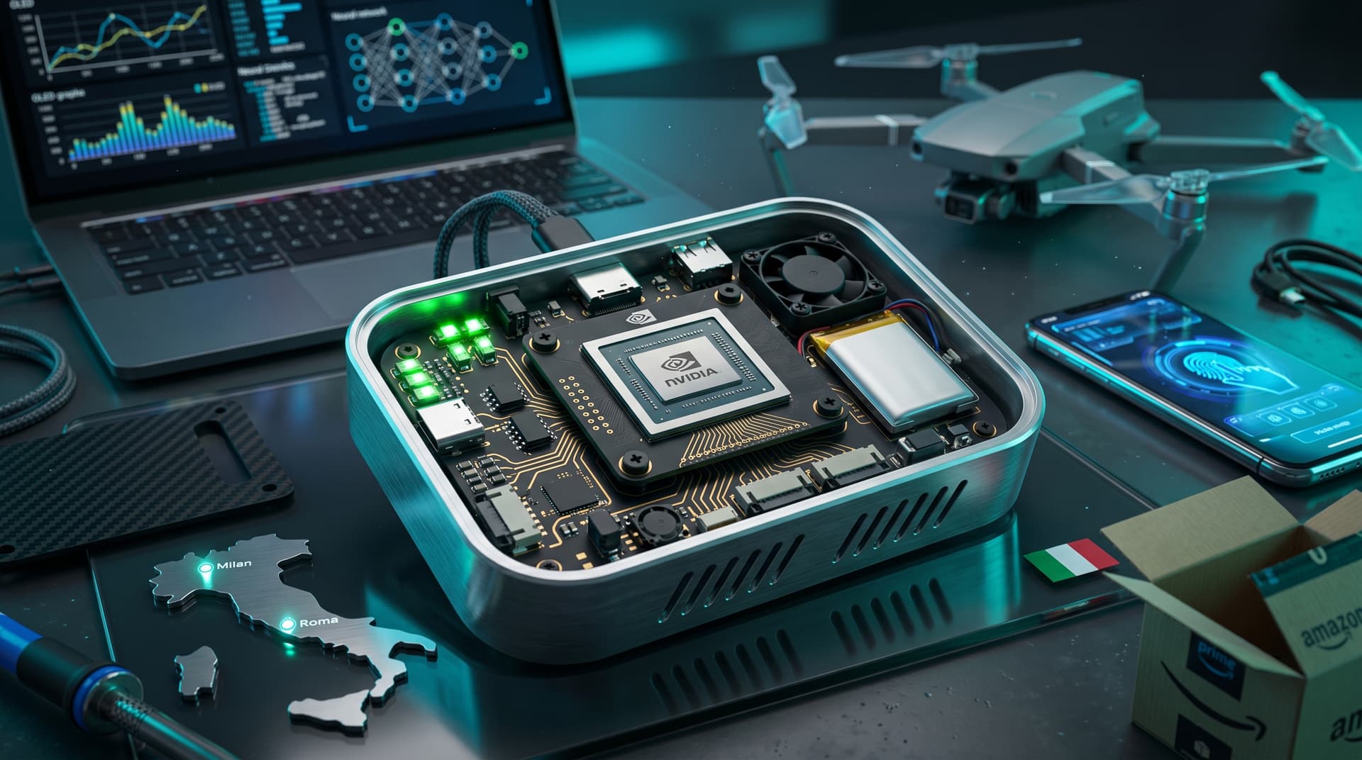 Nvidia portafoglio AI: 74% in due azioni per gadget edge italiani