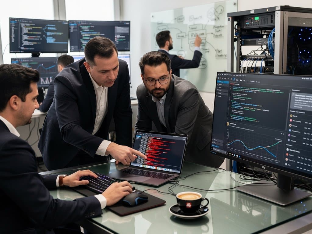 MacBook con terminale iTerm2 glitchato da 'cat readme.txt', chunk 128 byte in ambiente dev italiano high-tech