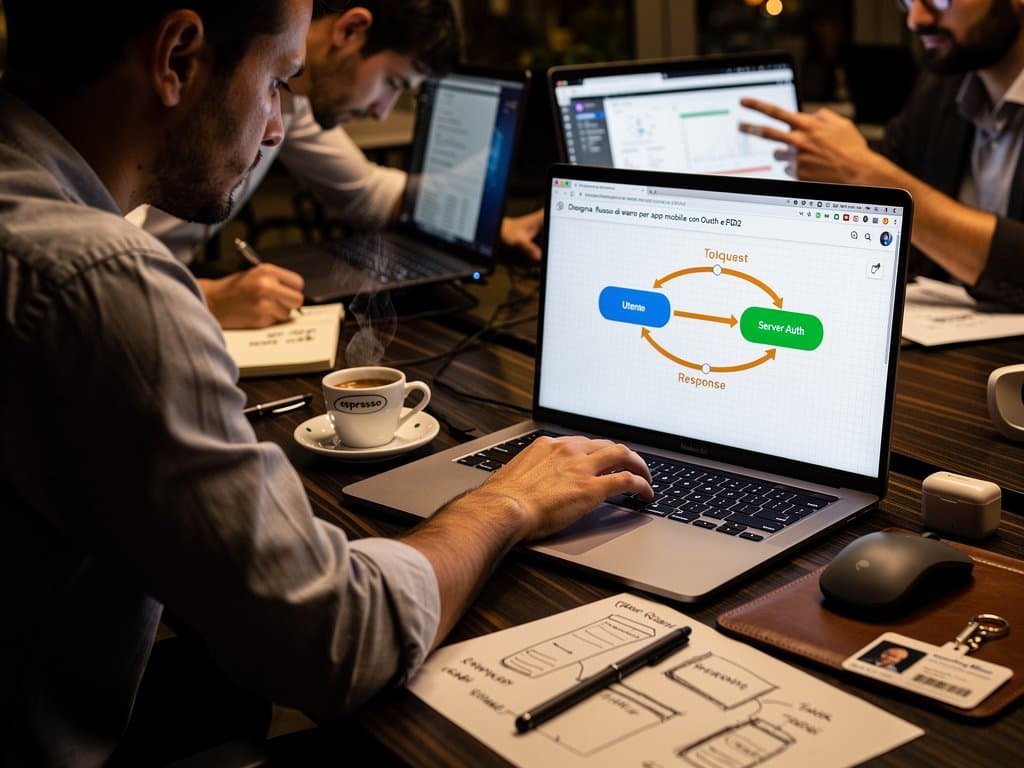 Laptop con demo Prompt-to-Excalidraw Gemma che genera diagramma Excalidraw AI da prompt nel browser Chrome