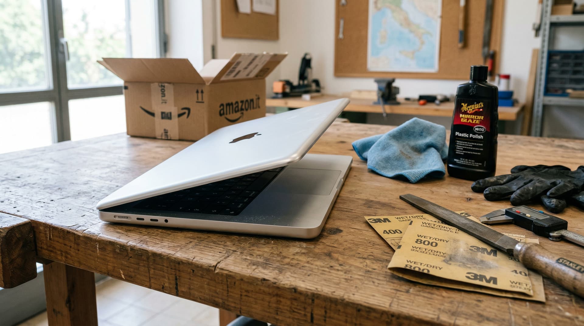 Smussare angoli MacBook Pro: +20% portabilità a 20 EUR